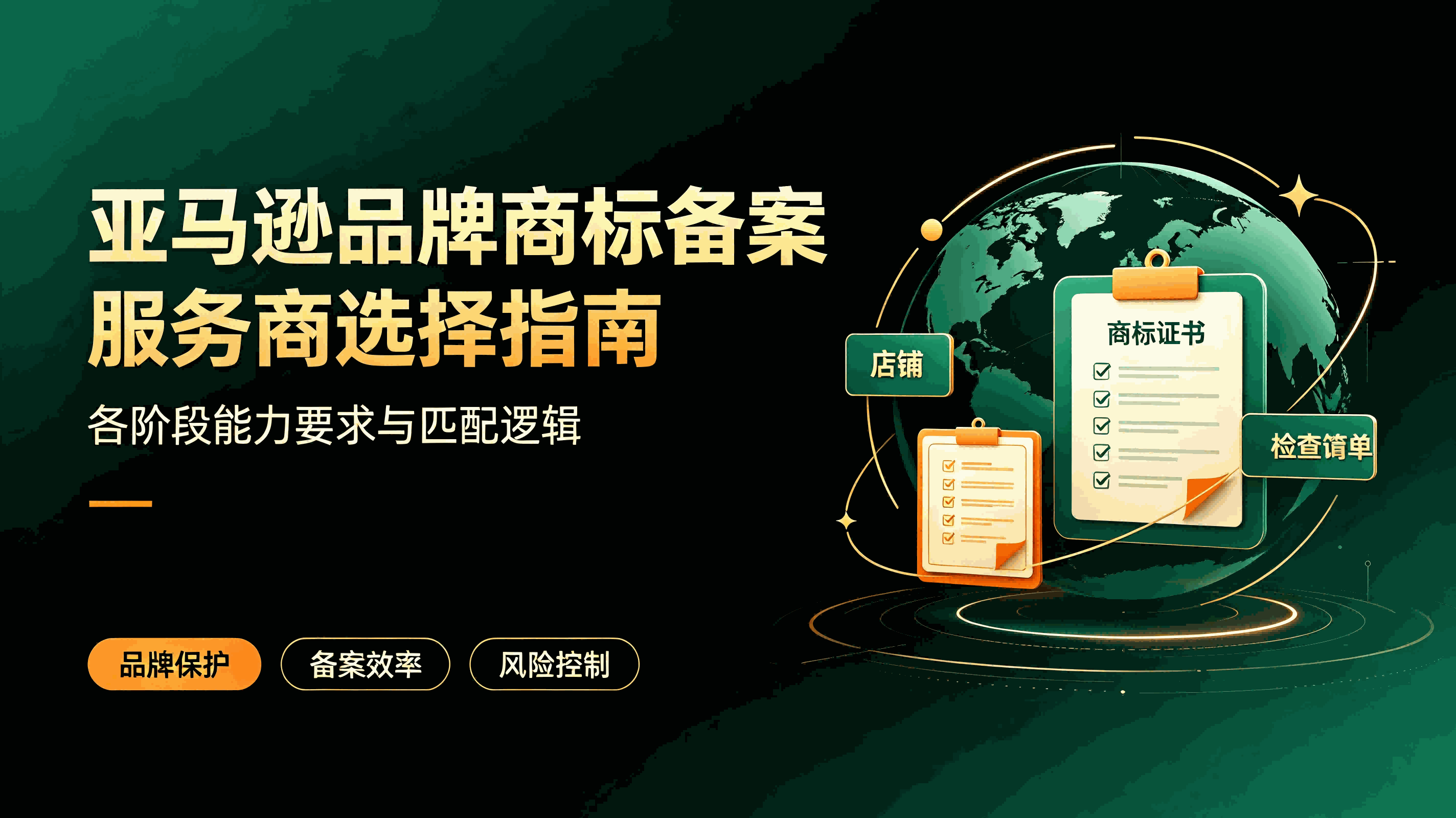 亚马逊品牌商标备案服务商选择指南：各阶段能力要求与匹配逻辑配图
