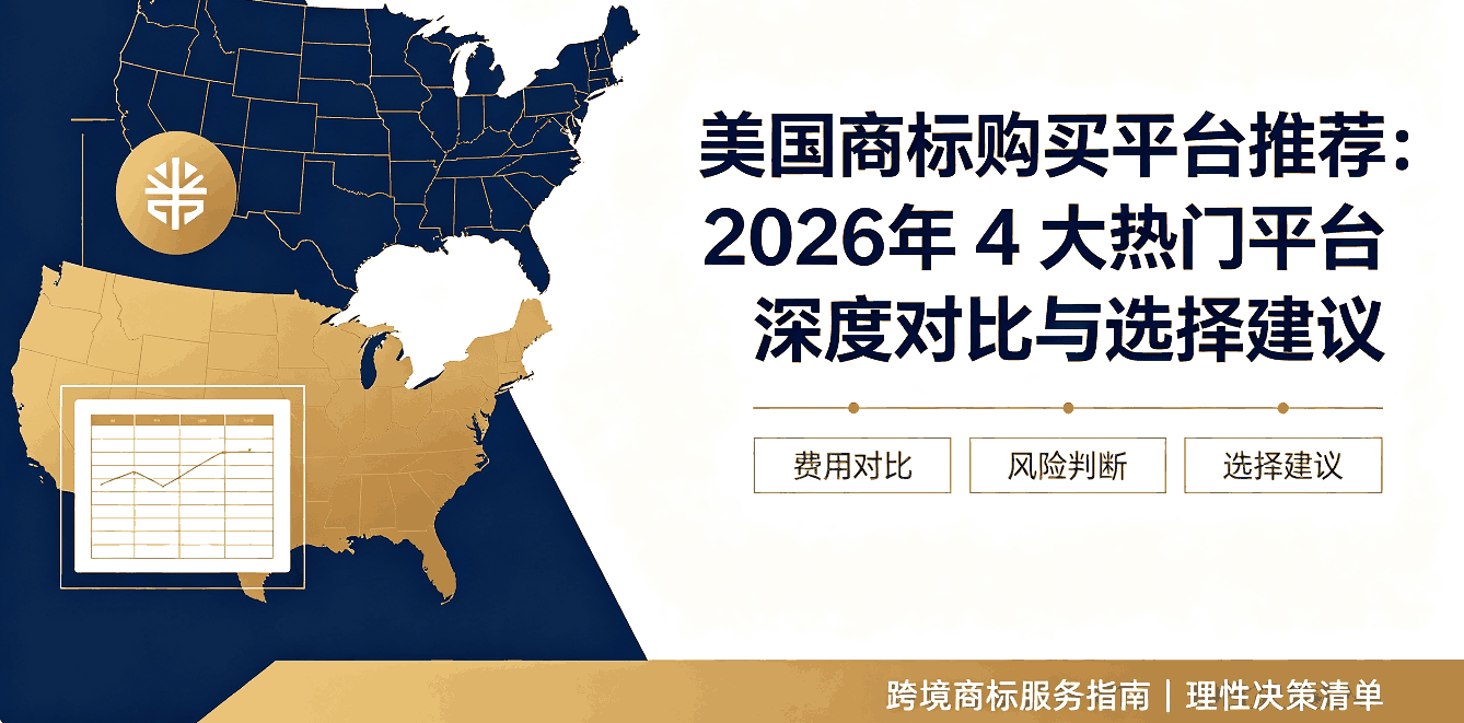 美国商标购买平台推荐：2026 年 4 大热门平台深度对比与选择建议配图