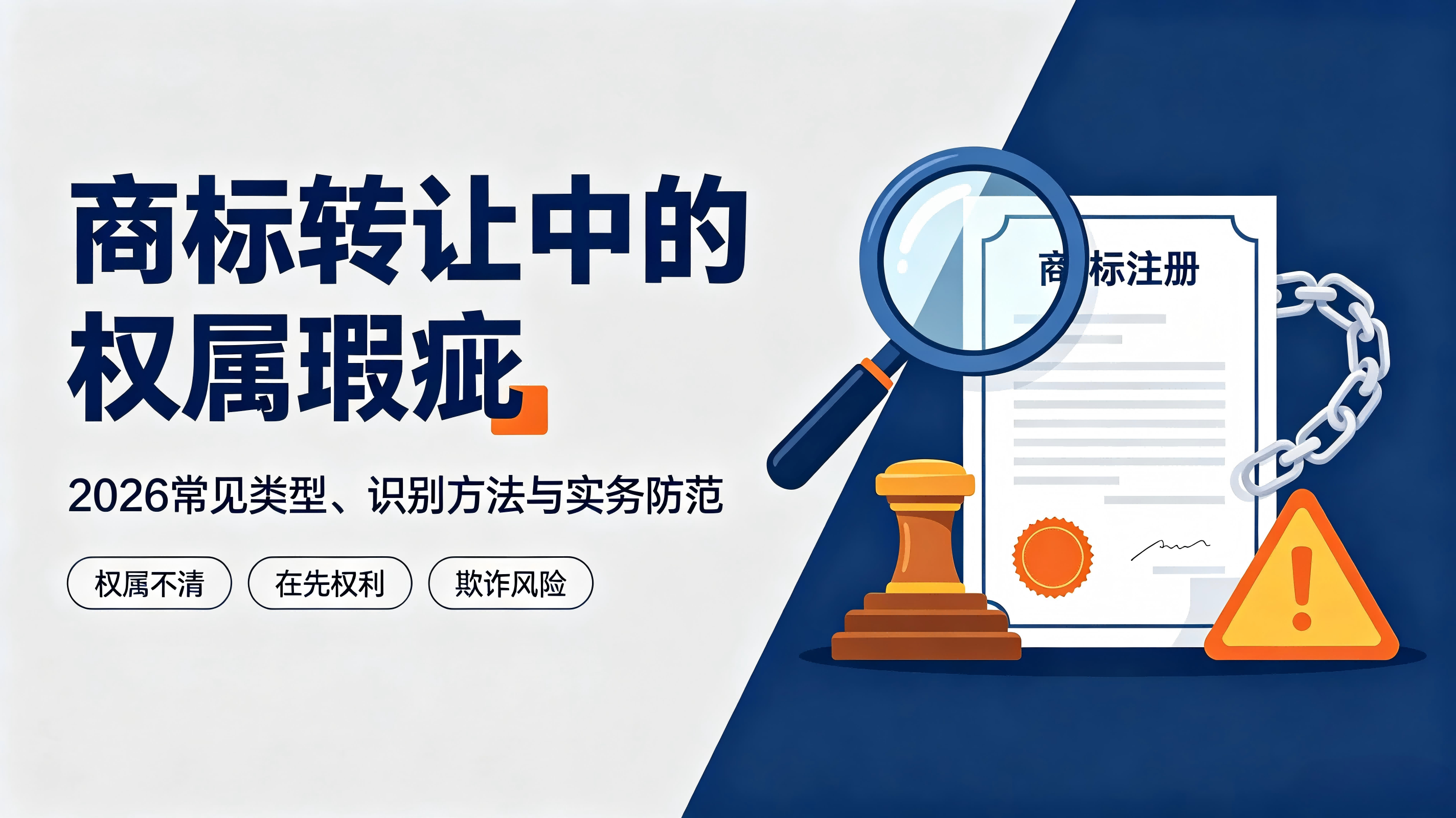 商标转让中的权属瑕疵：2026常见类型、识别方法与实务防范配图
