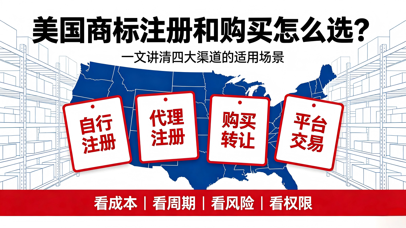 美国商标注册和购买怎么选？一文讲清四大渠道的适用场景配图
