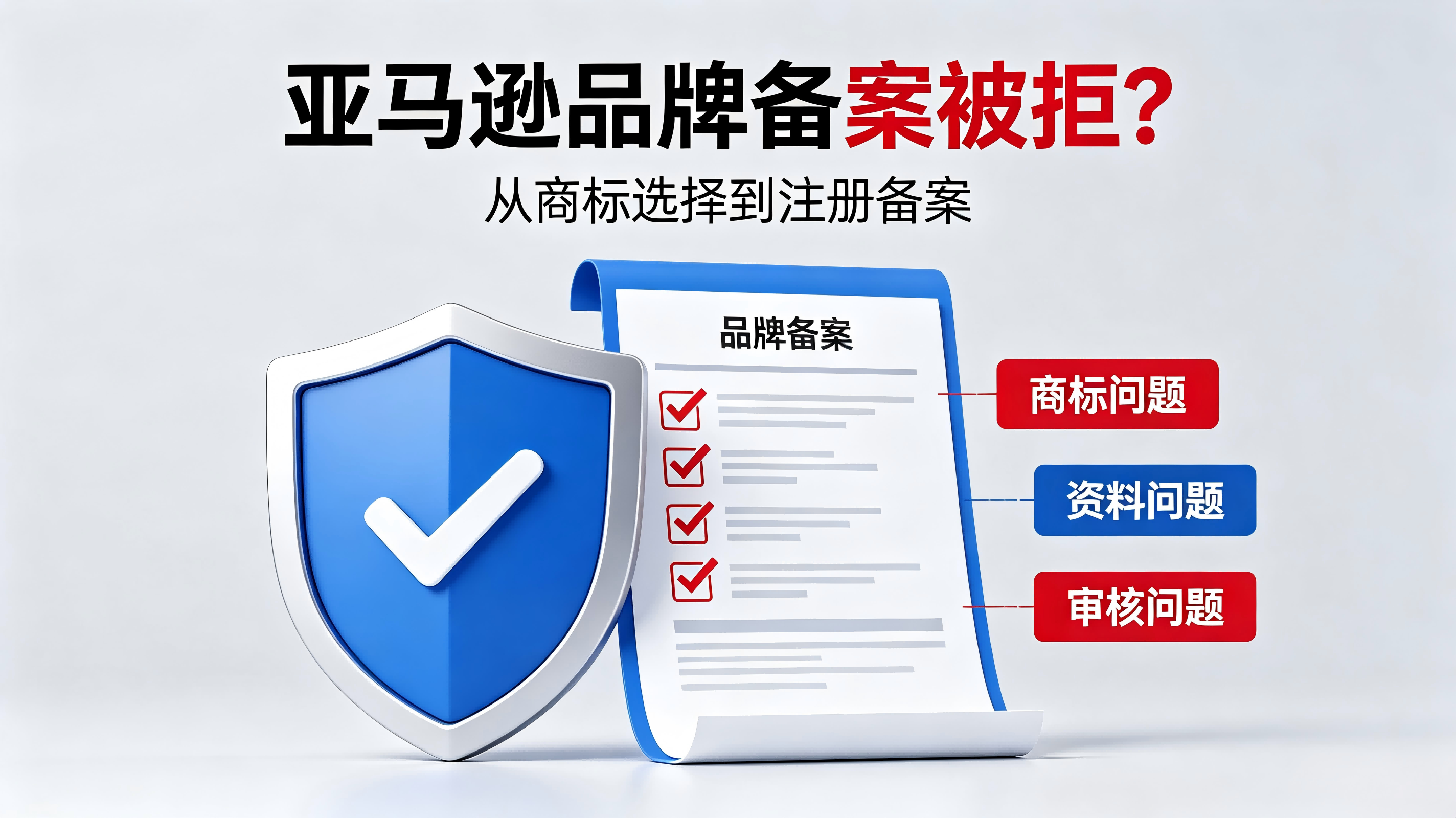 亚马逊品牌备案被拒？从商标选择到注册备案，这条路到底卡在哪配图